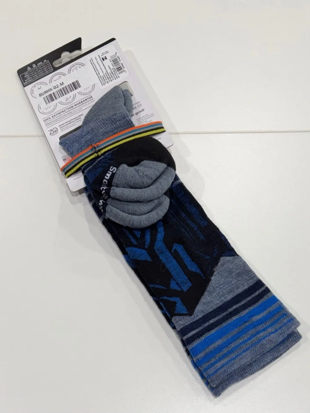 SmartWool Men's Medium Ski Targeted Cushion Summit Shot Socks NWT Pewter Blue